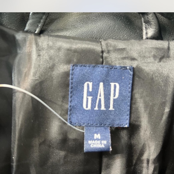 GAP Black Biker Jacket with Silver Accents - Picture 3 of 3